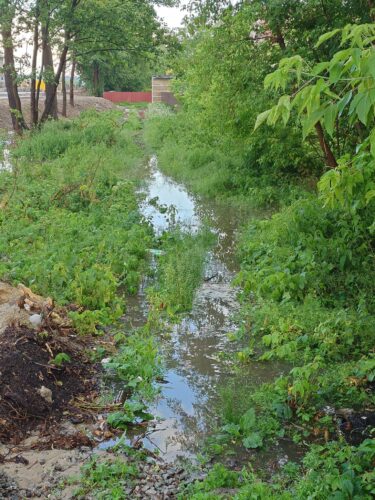 Потопи в Ірпені: унаслідок забудови заплави підтопило садиби в районі Озерного провулку