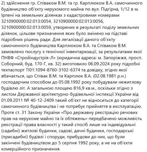 Ринок екс-мера Ірпеня Карплюка на заплаві: підроблені документи та самочинне будівництво