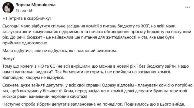 Бізнесінтереси Сонечка та бюджет-2025: екс-мер Ірпеня Карплюк вчергове бере громаду в заручники