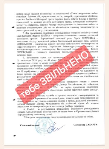 Службове розслідування: карплюківця Негрешу відсторонено від виконання посадових обов’язків першого заступника мера Бородянки