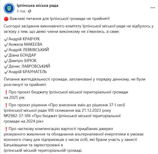 Карплюківські «викрутаси»: в Ірпені прибічники лідера «Нових облич» завалили бюджет-2025